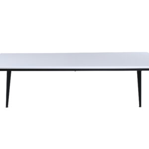 Jimmy – Table à manger rectangulaire – Noir, Blanc – 195 x 90 cm