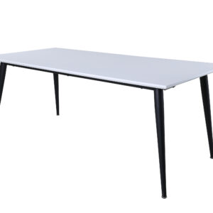 Jimmy – Table à manger rectangulaire – Noir, Blanc – 195 x 90 cm