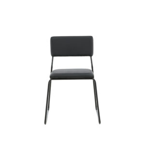Kenth – Chaise de salle à manger – Noir – 52 x 76 x 40 cm