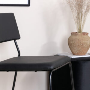 Kenth – Chaise de salle à manger – Noir – 52 x 76 x 40 cm