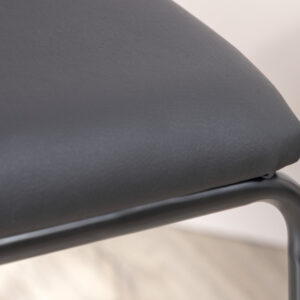 Kenth – Chaise de salle à manger – Noir – 52 x 76 x 40 cm