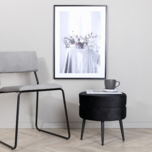 Kenth – Chaise de salle à manger – Noir, Gris clair, Gris – 52 x 76 x 40 cm