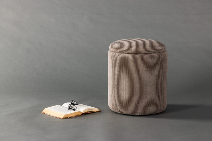 Limpen – Pouf – Marron – ⌀32 cm