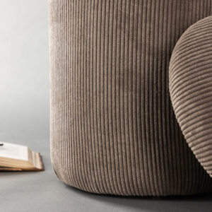 Limpen – Pouf – Marron – ⌀32 cm