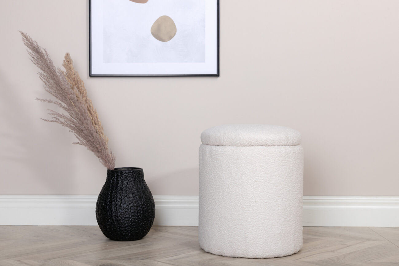 Limpen – Pouf – Blanc – ⌀32 cm