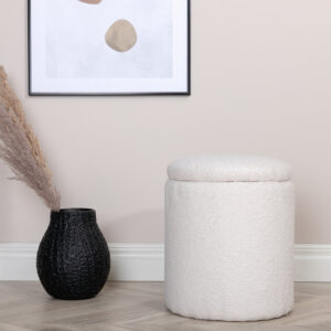 Limpen – Pouf – Blanc – ⌀32 cm