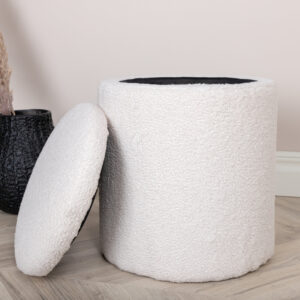 Limpen – Pouf – Blanc – ⌀32 cm