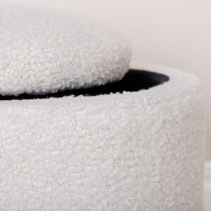 Limpen – Pouf – Blanc – ⌀32 cm