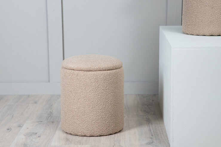 Limpen – Pouf – Beige – ⌀32 cm