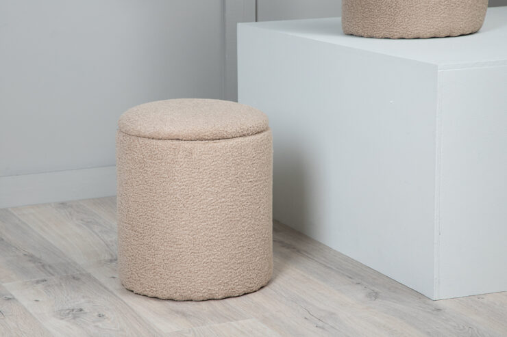 Limpen – Pouf – Beige – ⌀32 cm