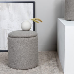 Limpen – Pouf – Gris – ⌀32 cm