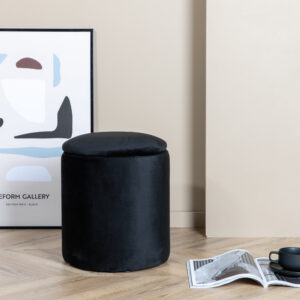 Limpen – Pouf – Noir – ⌀32 cm