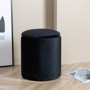 Limpen – Pouf – Noir – ⌀32 cm