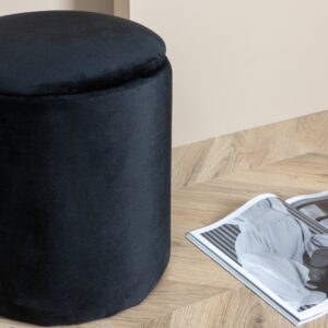 Limpen – Pouf – Noir – ⌀32 cm