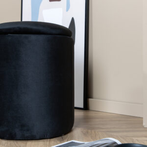 Limpen – Pouf – Noir – ⌀32 cm