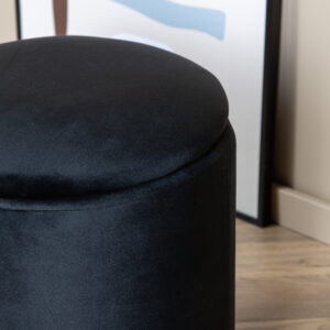 Limpen – Pouf – Noir – ⌀32 cm