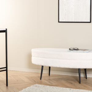 Otto – Ottoman – Noir, Blanc – 40 x 41 x 100 cm