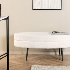 Otto – Ottoman – Noir, Blanc – 40 x 41 x 100 cm