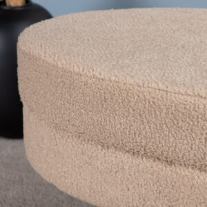 Otto – Ottoman – Beige, Noir – 40 x 41 x 100 cm