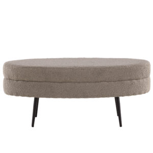 Otto – Ottoman – Noir, Grège – 40 x 41 x 100 cm