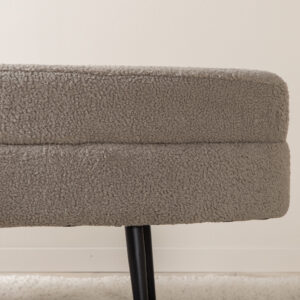 Otto – Ottoman – Noir, Grège – 40 x 41 x 100 cm