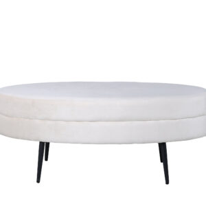 Otto – Ottoman – Blanc cassé, Blanc, Noir – 40 x 41 x 100 cm