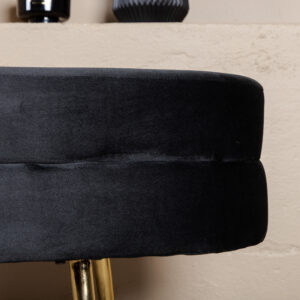 Otto – Ottoman – Noir, Doré – 40 x 41 x 100 cm