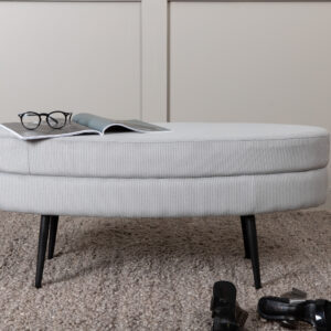 Otto – Ottoman – Noir, Gris – 40 x 41 x 100 cm