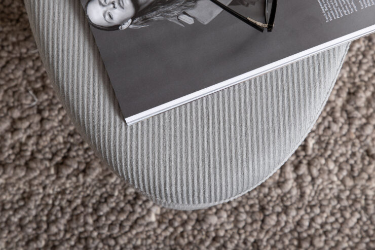 Otto – Ottoman – Noir, Gris – 40 x 41 x 100 cm