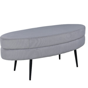Otto – Ottoman – Noir, Gris – 40 x 41 x 100 cm