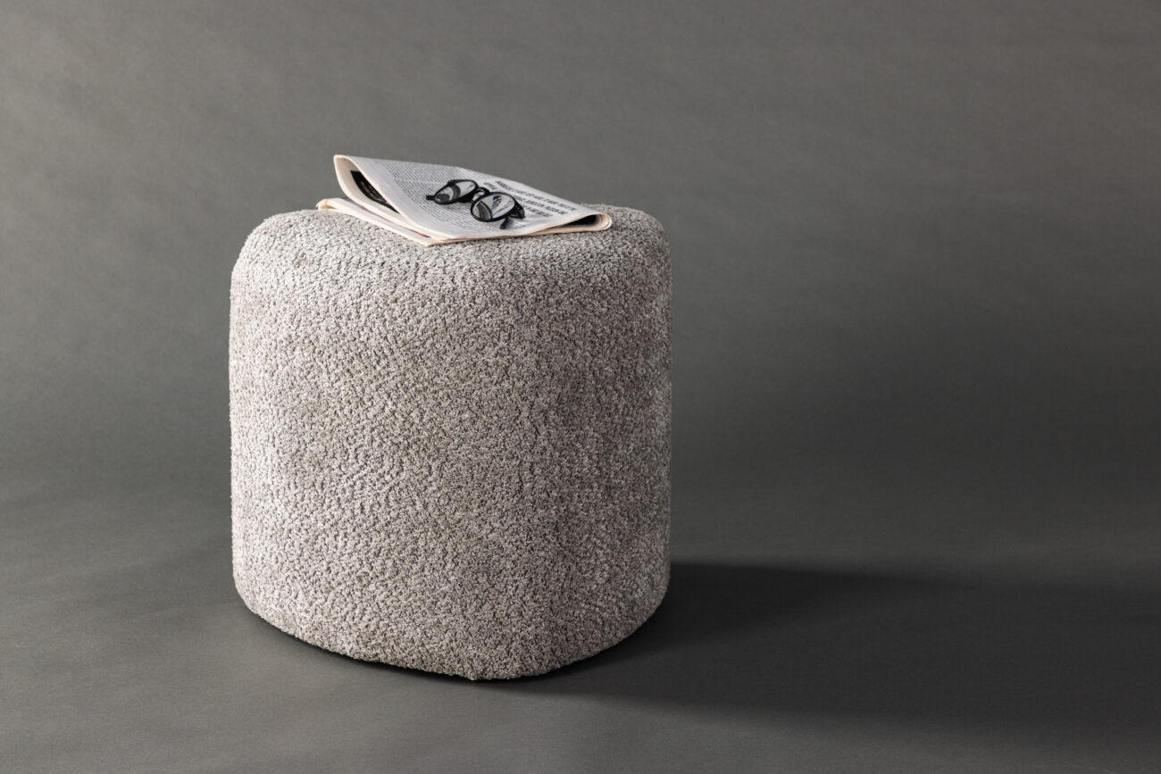 Peg – Pouf – Gris – ⌀46 cm