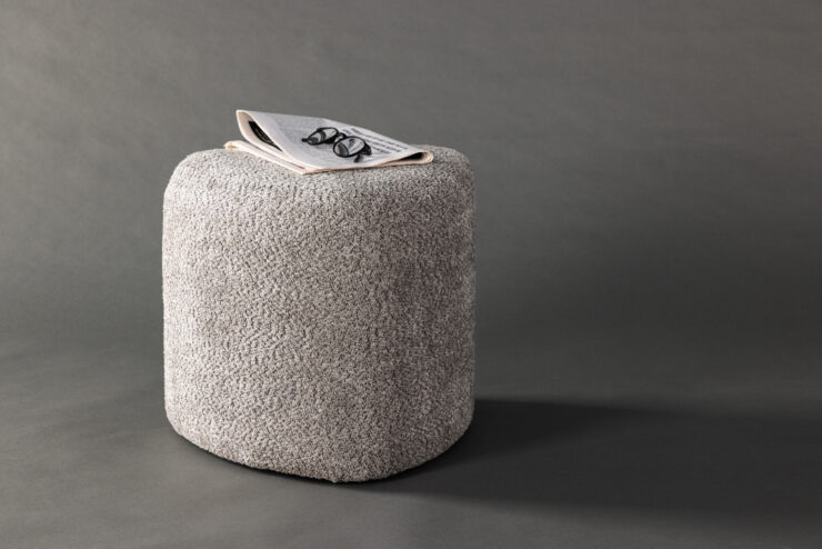 Peg – Pouf – Gris – ⌀46 cm