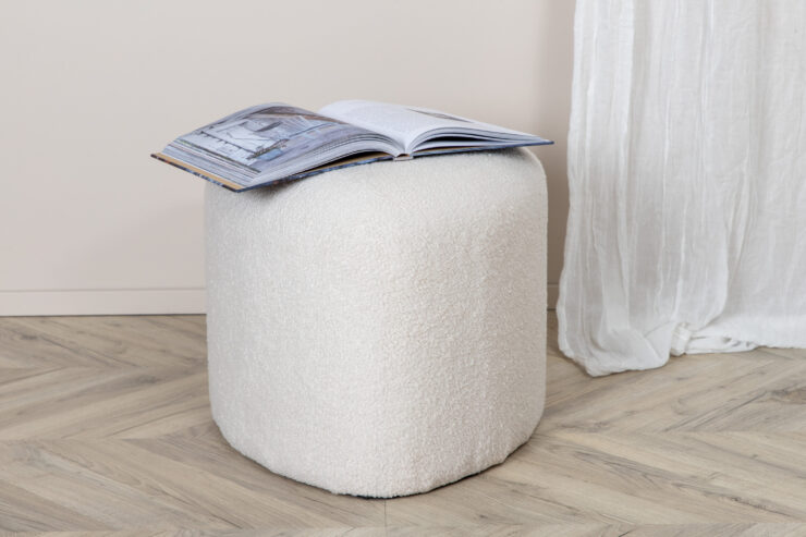 Peg – Pouf – Blanc – ⌀46 cm
