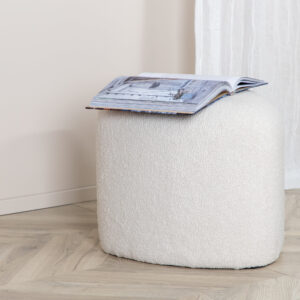 Peg – Pouf – Blanc – ⌀46 cm
