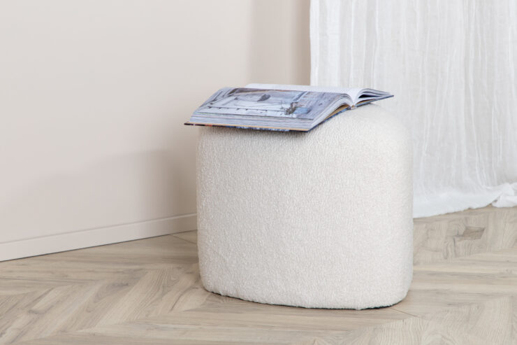 Peg – Pouf – Blanc – ⌀46 cm