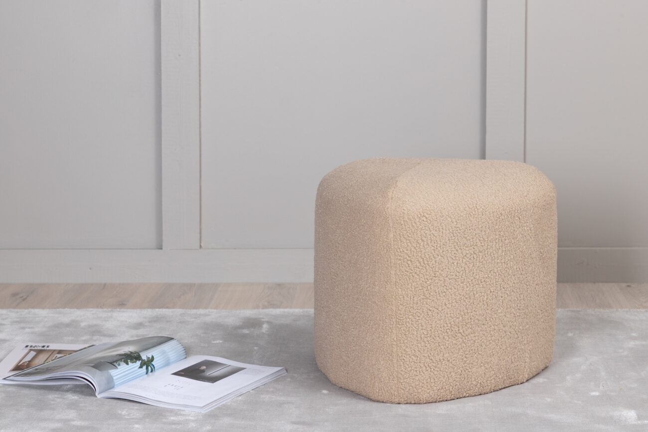 Peg – Pouf – Beige – ⌀46 cm