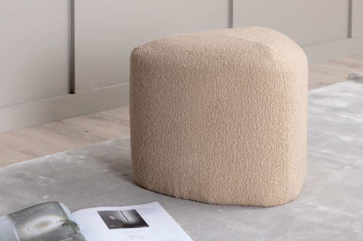 Peg – Pouf – Beige – ⌀46 cm