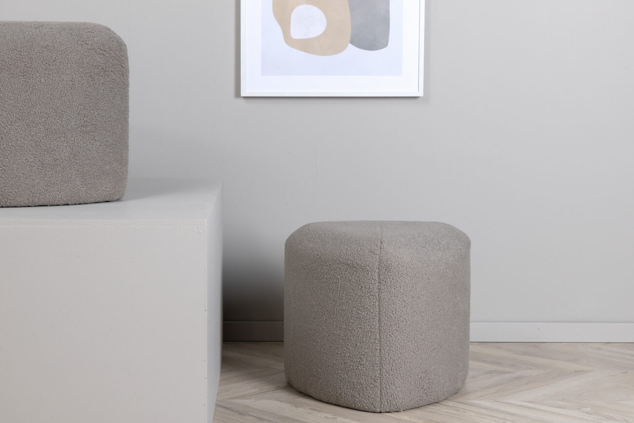 Peg – Pouf – Gris – ⌀46 cm