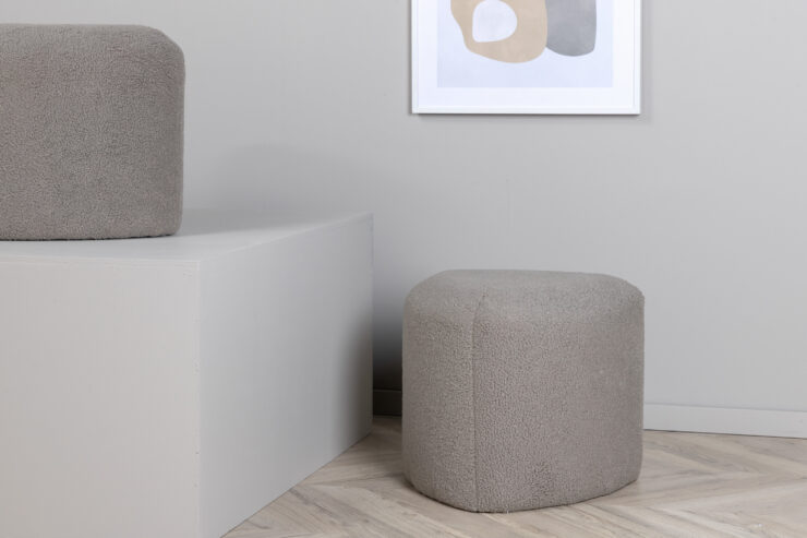 Peg – Pouf – Gris – ⌀46 cm