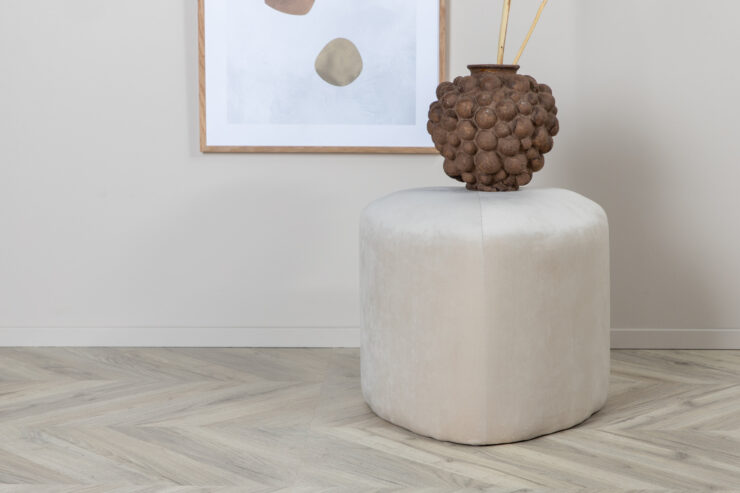 Peg – Pouf – Beige – ⌀46 cm