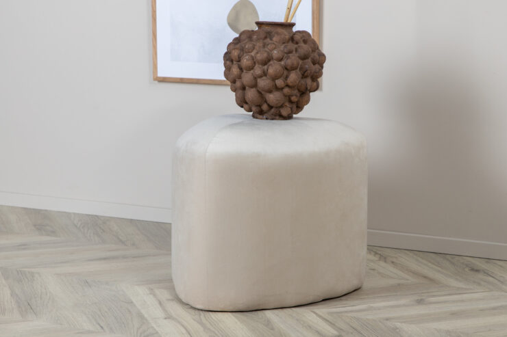 Peg – Pouf – Beige – ⌀46 cm