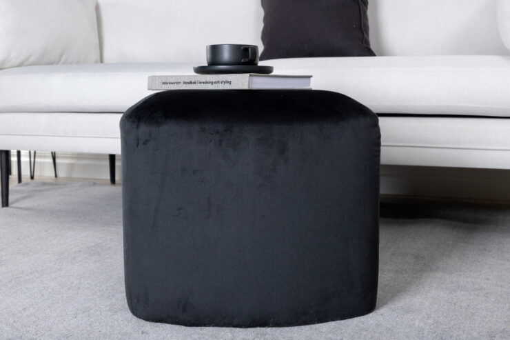 Peg – Pouf – Noir – ⌀46 cm