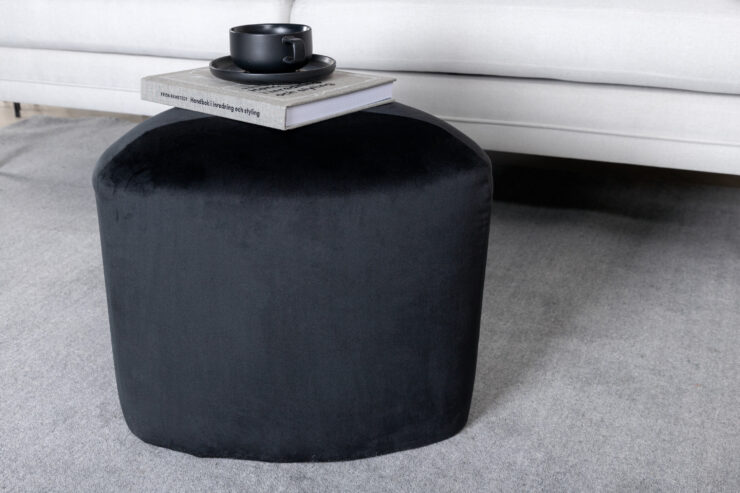 Peg – Pouf – Noir – ⌀46 cm