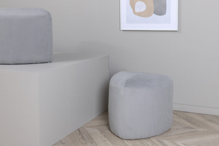 Peg – Pouf – Gris – ⌀46 cm