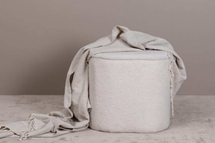 Piff – Pouf – Blanc – ⌀44 cm