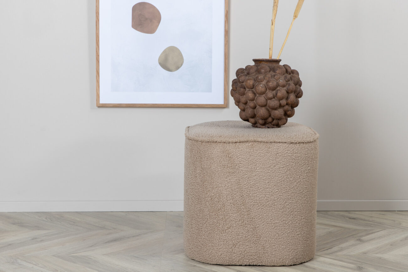Piff – Pouf – Beige – ⌀44 cm