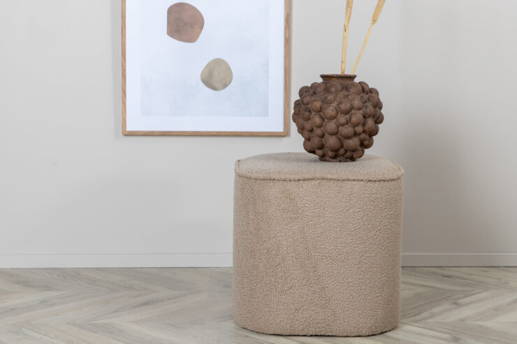 Piff – Pouf – Beige – ⌀44 cm
