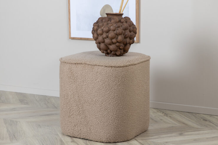 Piff – Pouf – Beige – ⌀44 cm