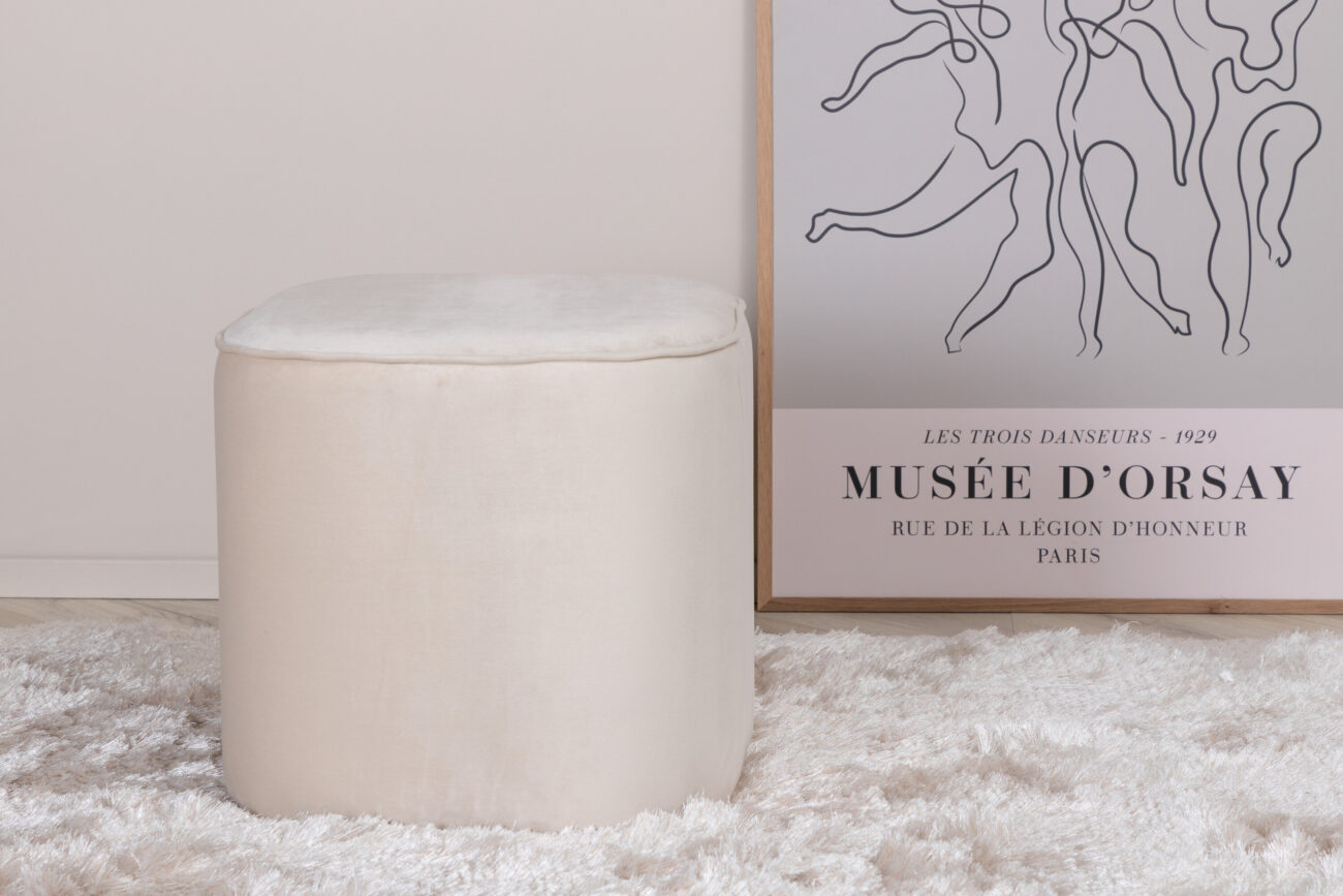 Piff – Pouf – Beige – ⌀44 cm