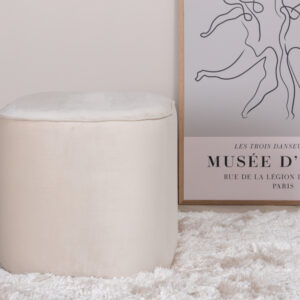 Piff – Pouf – Beige – ⌀44 cm